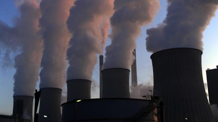 Cooling towers of the coal-fired power plant of Scholven in Gelsenkirchen, western Germany, are pictured on January 16, 2012