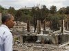 U.S. President Barack Obama surveys fire damaged homes in Colorado Springs