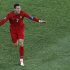 Portugal's Cristiano Ronaldo celebrates after scoring his second goal against Netherlands during their Group B Euro 2012 soccer match at the Metalist stadium in Kharkiv