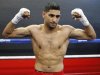 British boxer Amir Khan poses during a media opportunity at Ponce De Leon Boxing Club in Montebello