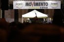 Beppe Grillo ad un comizio del Movimento 5 Stelle