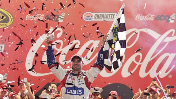after winning the NASCAR Sprint Cup series Coca-Cola 600 auto race