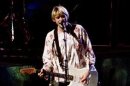 File photo of Kurt Cobain, lead singer of Nirvana, performing in Los Angeles.
