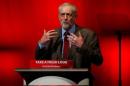 Jeremy Corbyn, leader of Britain's opposition Labour Party addresses the Scottish Labour Party conference in Perth, Scotland