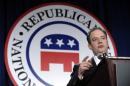 Republican National Committee (RNC) Chairman Reince Priebus speaks at the Republican National Committee winter meeting in Washington, Friday, Jan. 24, 2014. Seeking to shorten the Republican presidential selection process, the GOP moves to hold its national convention in late June or early July in 2016, roughly two months sooner than usual. Iowa and New Hampshire would retain their coveted spots atop the presidential primary calendar. (AP Photo/Susan Walsh)