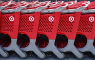 Shopping carts from a Target store are lined up in Encinitas, California May 22, 2013. REUTERS/Mike Blake