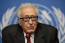 UN-Arab League envoy to Syria Lakhdar Brahimi attends a press conference on November 5, 2013 at the United Nations Offfice in Geneva