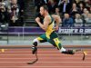 Oscar Pistorius lost his first 200m race in nine years when Brazil's Alan Oliveira came from behind to win