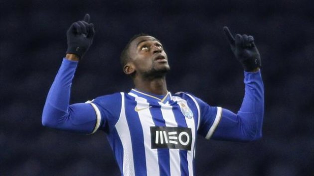 Porto's Jackson Martinez celebrates his goal against Austria Vienna (Reuters)