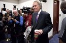 Congressman Ed Markey (D-MA) arrives to meet with House Democrats and U.S. Vice President Joseph Biden about a solution for the "fiscal cliff" on Capitol Hill in Washington