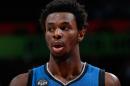 Andrew Wiggins #22 of the Minnesota Timberwolves waits for play during the game against the Atlanta Hawks at Philips Arena on November 9, 2015 in Atlanta, Georgia