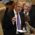 Scotland's Finance Secretary Swinney gestures during his draft budget address in debating chamber of Scottish Parliament in Edinburgh