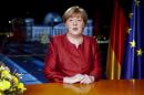 German Chancellor Angela Merkel poses after recording her New Year's speech in the Chancellery in Berlin, on December 30, 2015