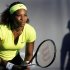 Williams awaits a serve from Scheepers during the Stanford Classic women's quarter-final tennis tournament in Palo Alto