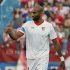 Sevilla's Kanoute gestures during their Spanish First Division soccer match against Atletico Madrid during their Spanish First Division soccer match at Santiago Calderon stadium in Madrid