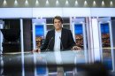 French businessman Bernard Tapie attends the French channel France 2 news evening broadcast in Paris