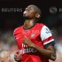 Arsenal's Diaby reacts after missing a scoring opportunity against Sunderland during their English Premier League soccer match in London