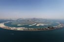 Aerial view of The Palm Jumeirah is seen in Dubai
