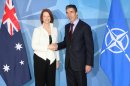 Australian Prime Minister Julia Gillard Visits NATO