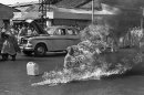 FILE - This is a June 11, 1963 file photo of Thich Quang Duc, a Buddhist monk, burns himself to death on a Saigon street South Vietnam to protest alleged persecution of Buddhists by the South Vietnamese government. (AP Photo/Malcolm Browne, File)