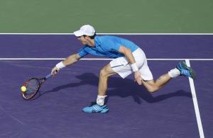 Andy Murray, of Britain, returns the ball to Novak&nbsp;&hellip;
