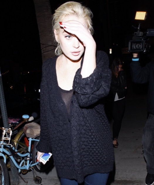 Lindsay Lohan leaving bar …