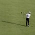 Michael Kim hits down the 18th fairway during the third round of the U.S. Open golf tournament at Merion Golf Club, Saturday, June 15, 2013, in Ardmore, Pa. (AP Photo/Darron Cummings)