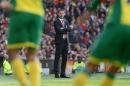 Manchester United caretaker manager Ryan Giggs is pictured during the English Premier League football match between Manchester United and Norwich City at Old Trafford in Manchester, northwest England, on April 26, 2014