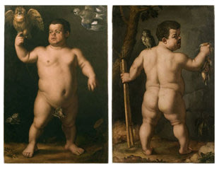 Anverso y reverso de la pintura de Bronzino, tras la restauración | Crédito: Wikipedia.
