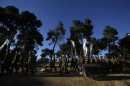 Israeli soldiers of the Ultra-Orthodox brigade take part in a swearing-in ceremony in Jerusalem