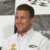 Penske Racing driver A.J. Allmendinger smiles during the NASCAR Media Tour in Concord