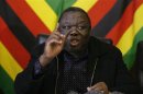 Zimbabwe Prime Minister and leader of the opposition Movement for Democratic Change (MDC) Morgan Tsvangirai speaks at a media conference in Harare