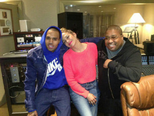 Duet On The Way? Jennifer Lopez Hits The Studio With Chris Brown (PHOTOS)