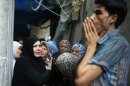 Palestinians mourn during funeral of Hamas gunman in northern Gaza
