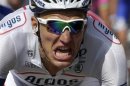 Argos-Shimano team rider Marcel Kittel of Germany crosses the finish line to win the 197 km tenth stage of the centenary Tour de France cycling race from Saint-Gildas-des-Bois to Saint-Malo