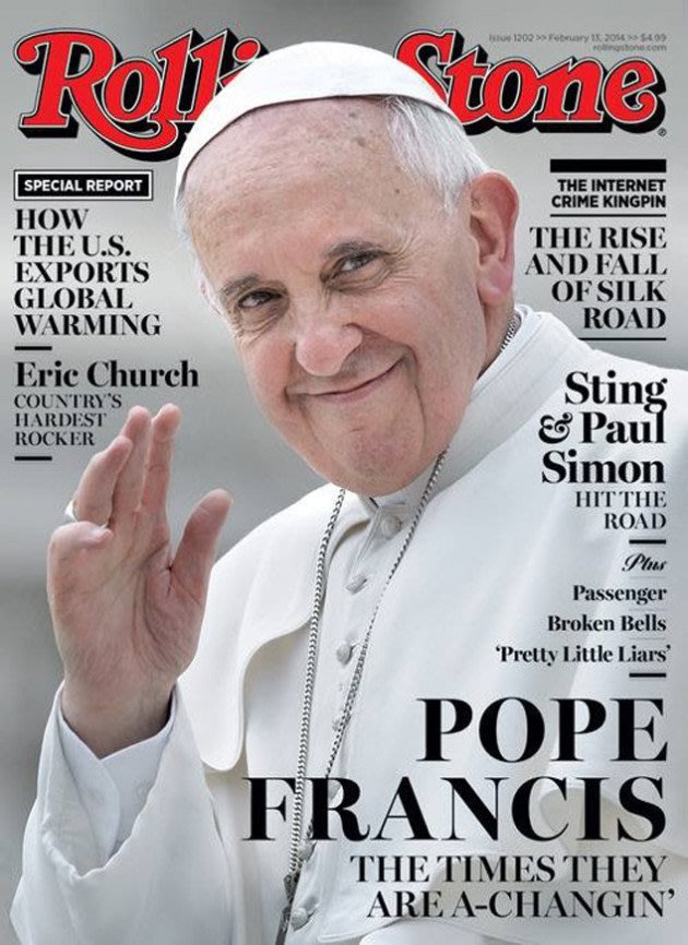 Une «rock star» au Vatican ?  Devinez qui ? Pape-Francis-Rolling-Stone