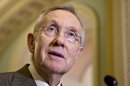 Senate Majority Leader Harry Reid, D-Nev., speaks with reporters following a Democratic strategy session at the Capitol in Washington, Tuesday, Dec. 11, 2012. (AP Photo/J. Scott Applewhite)