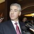File photograph of William Ackman talking to reporters before AGM of CP Rail in Calgary