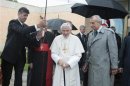 Pope Benedict XVI arrives to board his plane for his pastoral visit to Lebanon, at Ciampino Airport in Rome