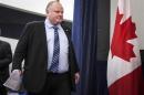 Rob Ford arrives to make a statement about his personal life and the Capital and Operating Budgets meeting that had just finished at City Hall in Toronto