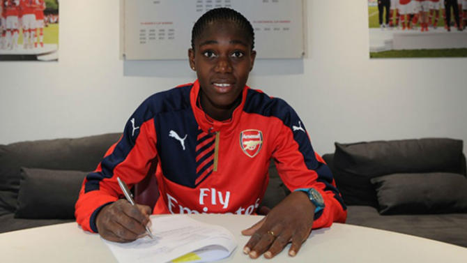 Asisat Oshoala makes goal scoring debut in Arsenal ladies win