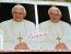 Portraits of the Pope outside a souvenir shop near the Vatican on February 18, 2013 in Rome