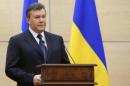 Yanukovich attends a news conference in Rostov-on-Don