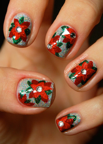 Best Christmas nail art © dressedupnails / tumblr