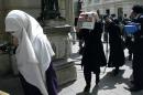 Muslim woman in central London on May 9, 2003