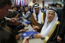 Saudi Arabian Oil Minister al-Naimi talks to journalists during a meeting of OPEC oil ministers in Vienna