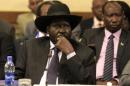 South Sudan's President Kiir attends a session during the 25th Extraordinary Summit of the IGAD on South Sudan in Ethiopia's capital Addis Ababa