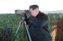 North Korean leader Kim Jong Un attends the test-fire of an anti-tank guided weapon in this undated photo released by North Korea's Korean Central News Agency (KCNA) in Pyongyang