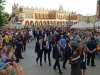 The England team and fans in Krakow, Poland last week