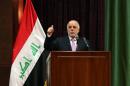 Iraqi Prime Minister Haider al-Abadi addresses the media during the International Youth Day celebration in Baghdad, Iraq, Wednesday, Aug. 12, 2015. Iraq's parliament on Tuesday unanimously approved an ambitious reform plan that would cut spending and eliminate senior posts, including the three largely symbolic vice presidencies, following mass protests against corruption and poor services. (AP Photo/Karim Kadim)